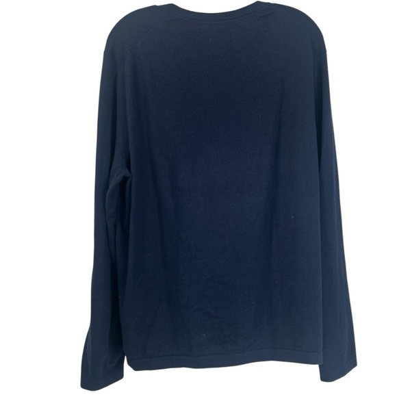 Banana Republic Blue Cotton Cashmere Blend Long Sleeve Lightweight Sweater Large - Picture 6 of 13